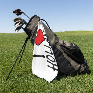 I Heart Holland bk on wt gtcnt Golf Towel