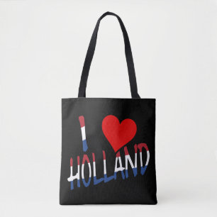 I Heart Holland overlay on bk stcnt Tote Bag