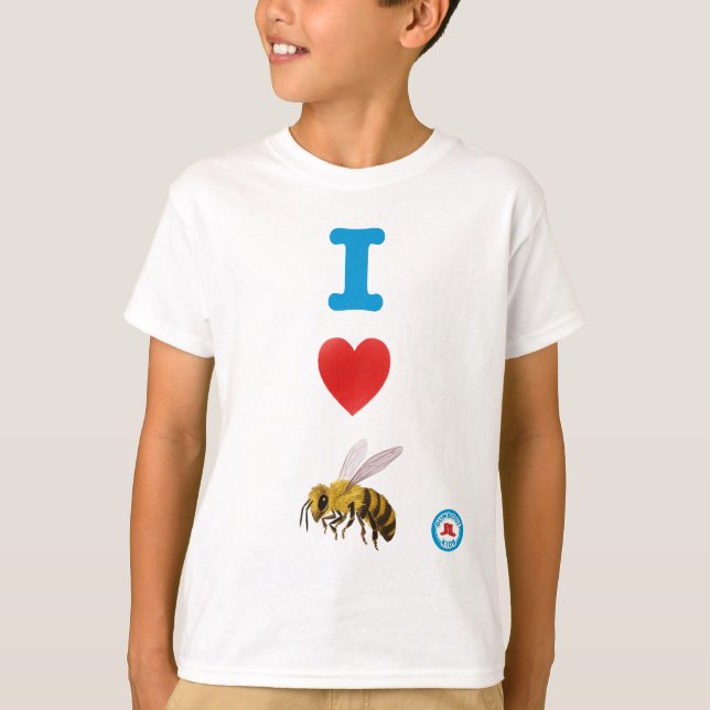 I Heart Honey Bees Youth T-Shirt (Front)