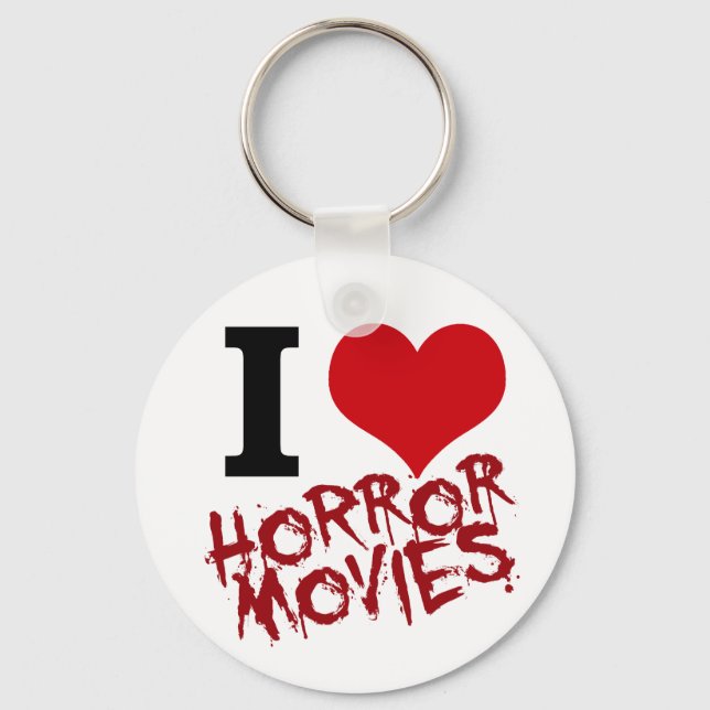 i heart horror movies keychain (Front)