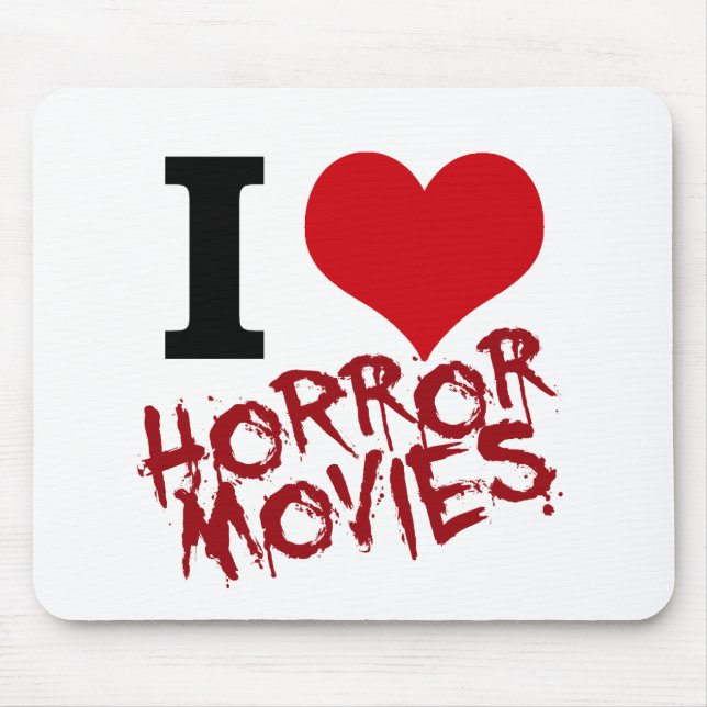 I Heart Horror Movies Mouse Pad (Front)