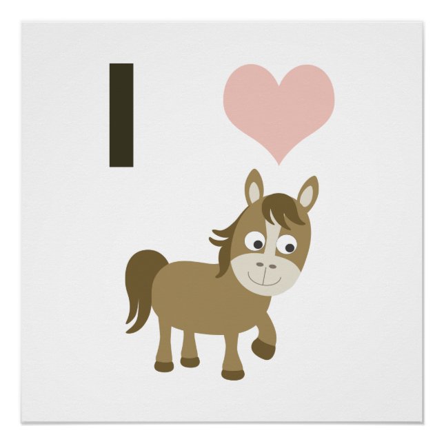 I heart horses poster (Front)