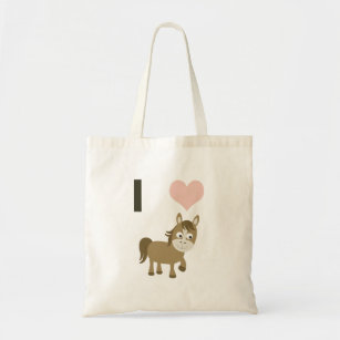 I heart horses tote bag
