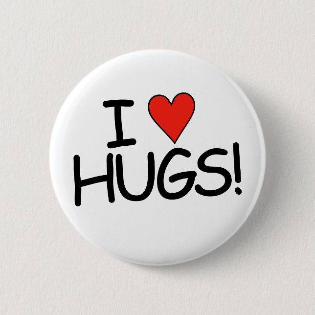 I "HEART" Hugs! 2 Inch Round Button (Front)