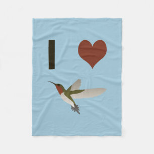 I heart Hummingbirds Fleece Blanket