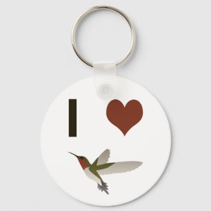 I heart Hummingbirds Keychain