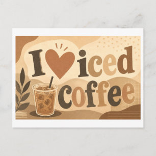 "I [Heart] Iced Coffee" Postcard
