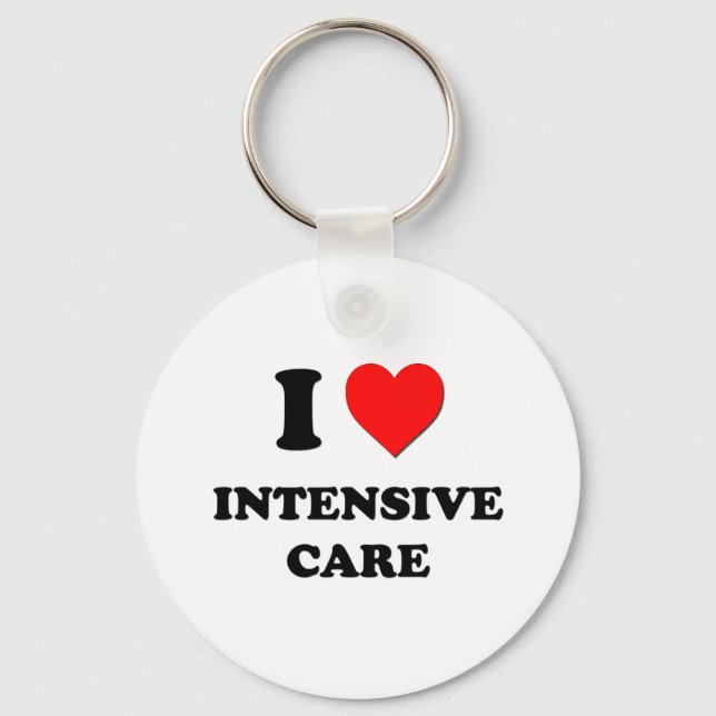 I Heart Intensive Care Keychain (Front)