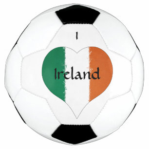 I Heart Ireland Irish Tricolor Flag Soccer Ball