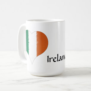 I Heart Ireland Irish Tricolor Flag Tricolour Coffee Mug