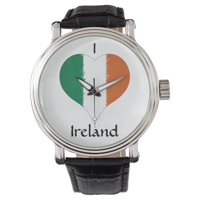 I Heart Ireland Irish Tricolour Flag Watch (Front)