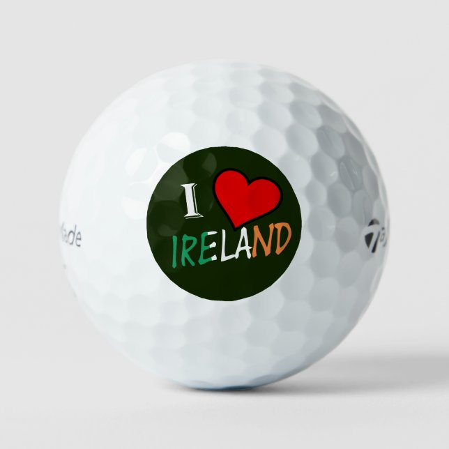 I Heart Ireland overlay tmtp5 gbcnt Golf Balls (Front)