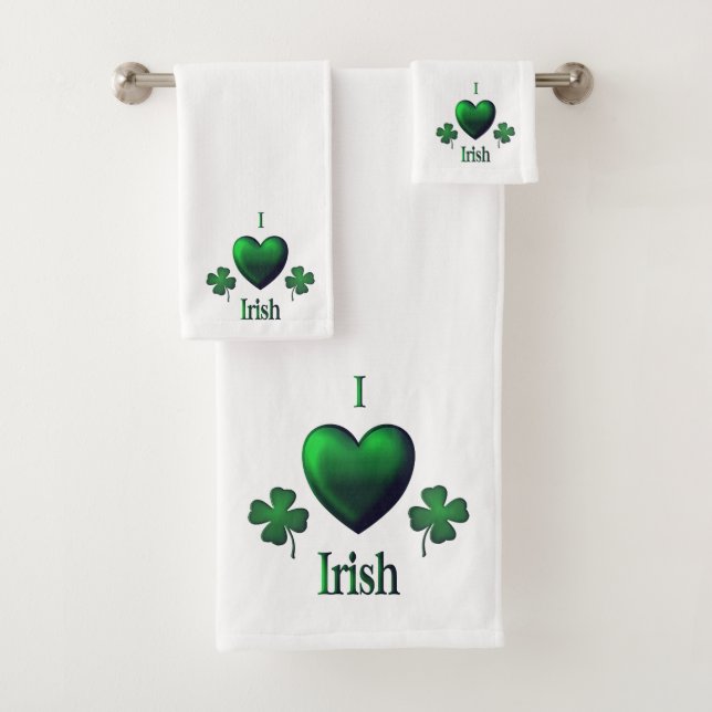 I Heart Irish Bath Towel Set (Insitu)