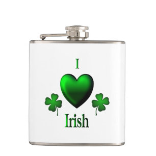 I Heart Irish Hip Flask