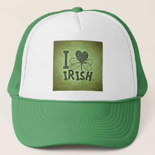 I Heart Irish Shamrock St. Patrick's Day Trucker Hat