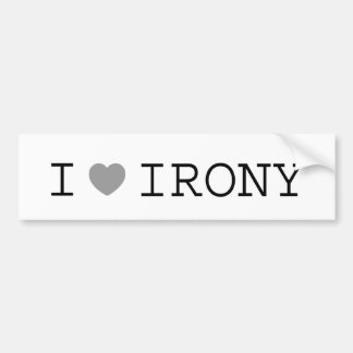 I Heart Irony Bumper Sticker