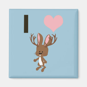 I heart Jackalope Magnet