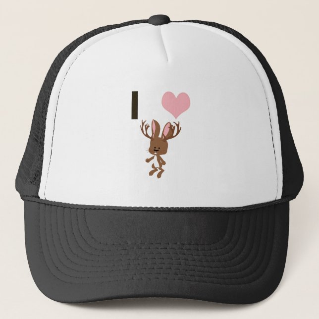 I heart Jackalope Trucker Hat (Front)