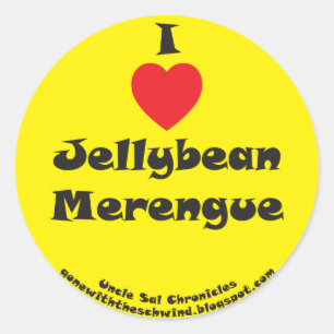 I Heart Jellybean Merengue yellow Classic Round Sticker