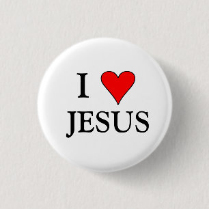I HEART JESUS 1 INCH ROUND BUTTON