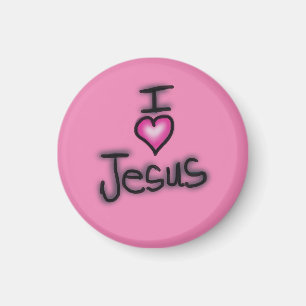 I Heart Jesus I Love Jesus  Magnet