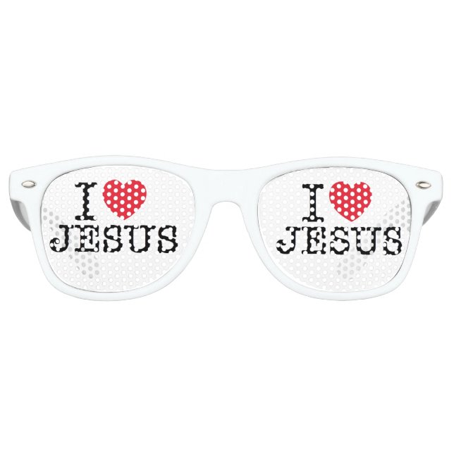 I Heart Jesus Retro Sunglasses (Front)