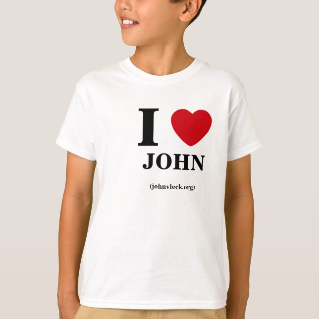 I Heart John, Kids Tee (Front)