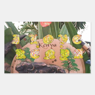 I (Heart) Kenya Buffalo Patch/Print Sticker