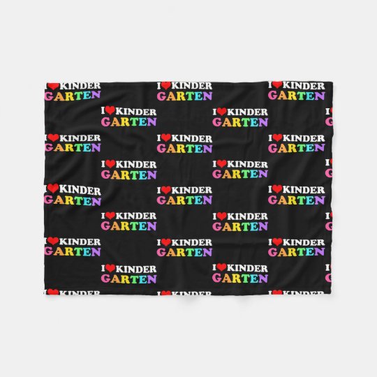 I Heart Kindergarten Team Kinder Back to School Fleece Blanket | Zazzle.ca