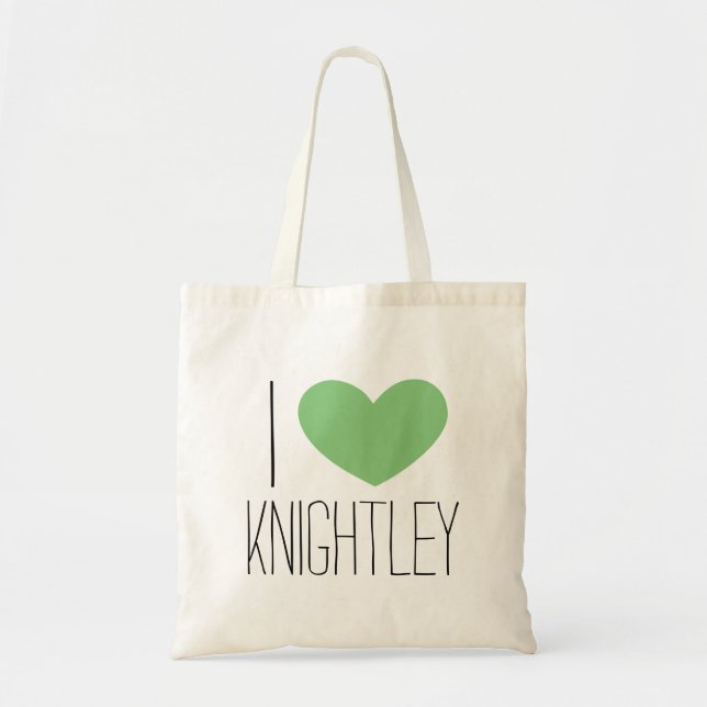I Heart Knightley Canvas Tote (Front)