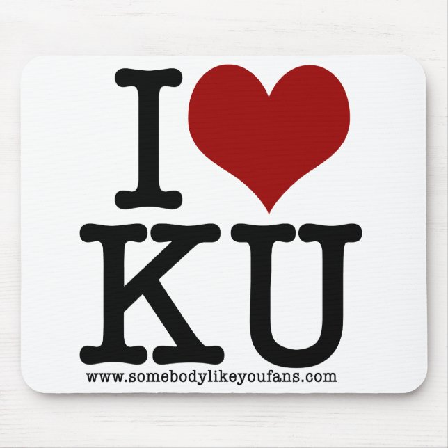 I Heart KU Mouse Pad (Front)