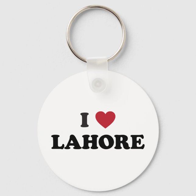I Heart Lahore Pakistan Keychain (Front)