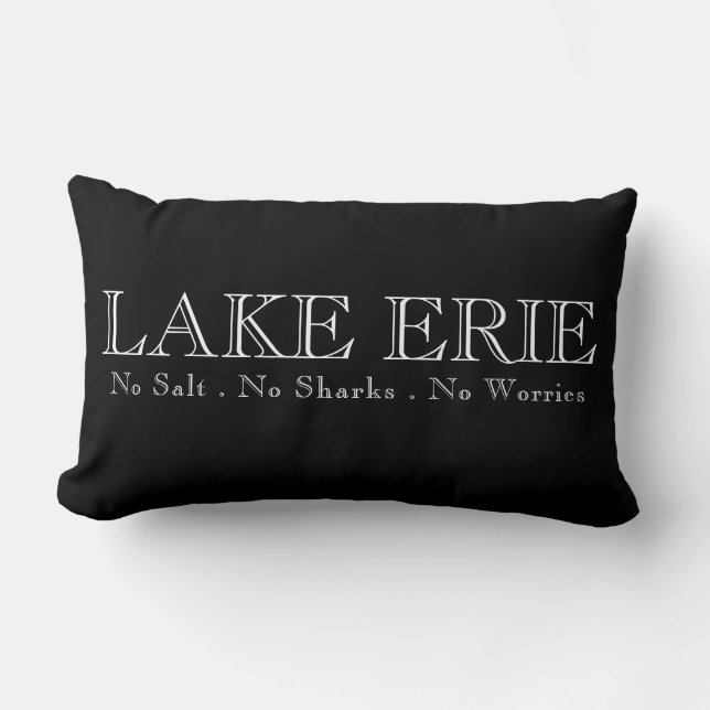 I heart Lake Erie Lumbar Pillow (Front)