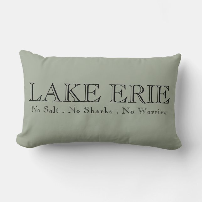 I heart Lake Erie Lumbar Pillow (Front)