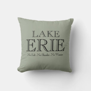 I heart Lake Erie Throw Pillow
