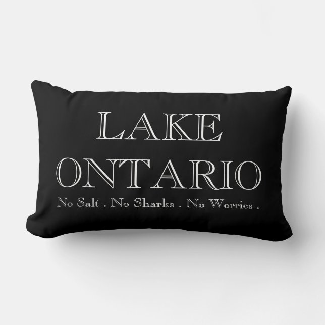 I heart LAKE ONTARIO Lumbar Pillow (Front)