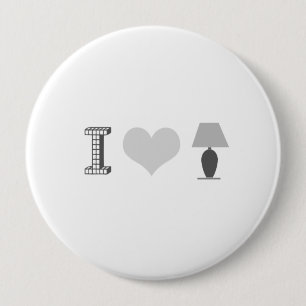 I HEART LAMP 4 INCH ROUND BUTTON