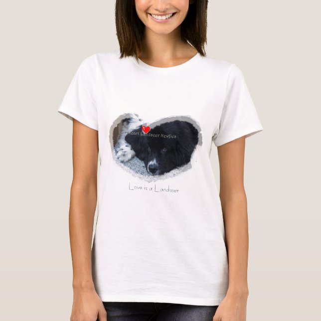 I heart landseer Newfoundland t-shirt (Front)