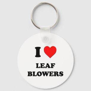 I Heart Leaf Blowers Keychain