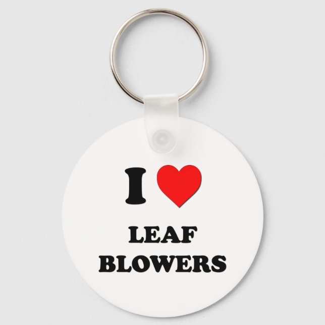 I Heart Leaf Blowers Keychain (Front)