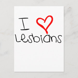 I Heart lesbians Postcard