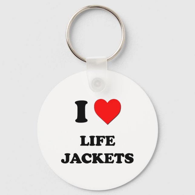 I Heart Life Jackets Keychain (Front)
