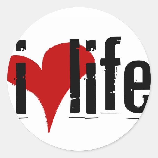 "I Heart Life" sticker (Front)