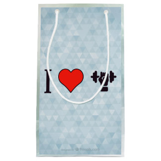 I Heart Lifting A Dumbbell Small Gift Bag
