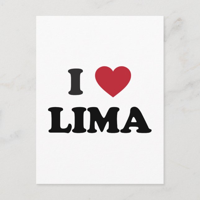 I Heart Lima Peru Postcard (Front)