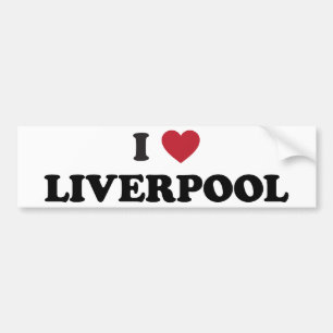 I Heart Liverpool England Bumper Sticker