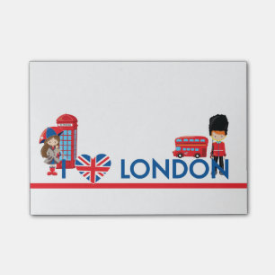 I Heart London With Phone Booth Bus and More Post-it Notes