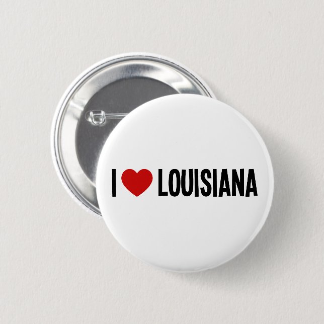 I Heart Louisiana Round Button (Front & Back)