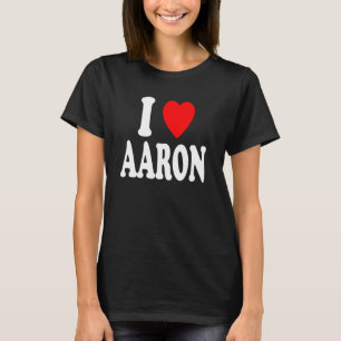 I Heart Love Aaron Cute Matching Couple Spouse T-Shirt