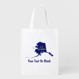 I Heart (Love) Alaska Reusable Grocery Bag